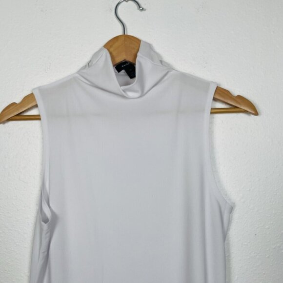 Nordstrom Halogen Sz: M White Mock Neck Sleeveless tank - Picture 4 of 9